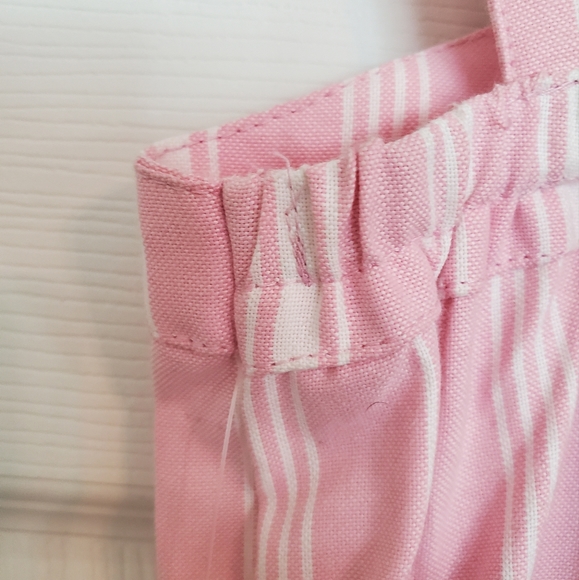 Girls Pink and White Striped Jumpsuit - Picture 7 of 7